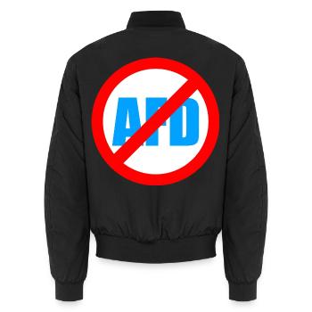 No AFD FCK AFD Protest Links Antifa - Unisex Bomberjacke - Schwarz - Hinten - AI Model Male 185 light (185cm)