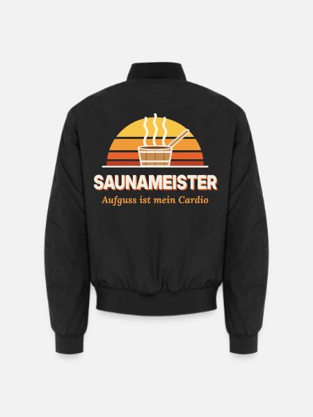 SaunaMeister Aufguss Cardio - Unisex Bomberjacke - Schwarz