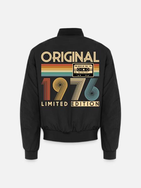 50. Geburtstag, 50 Jahre - Unisex Bomberjacke - Schwarz