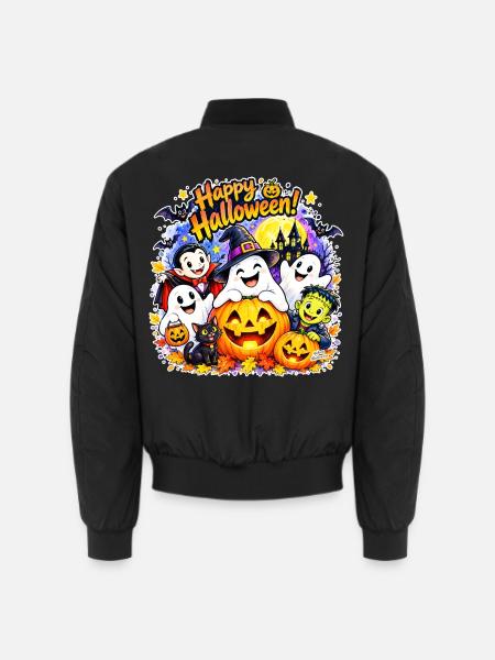 Frohes Halloween! Magische Lächeln - Unisex Bomberjacke - Schwarz