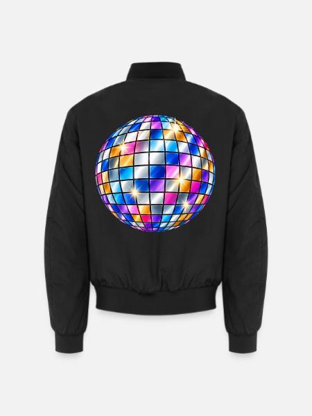Disco-Mosaikkugel - Unisex Bomberjacke - Schwarz
