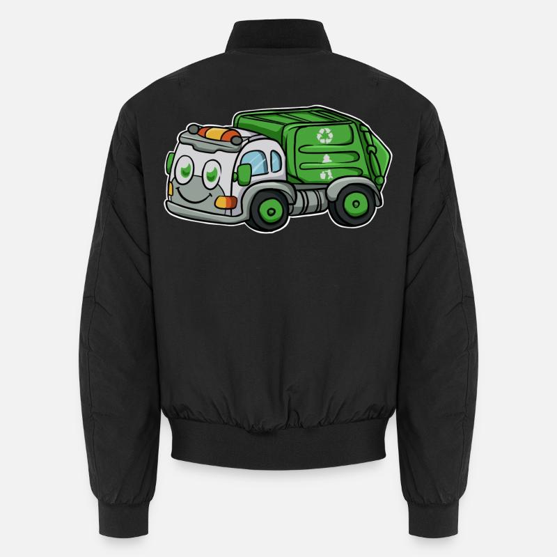 Garbage collection garbage truck - Unisex Bomber Jacket - black
