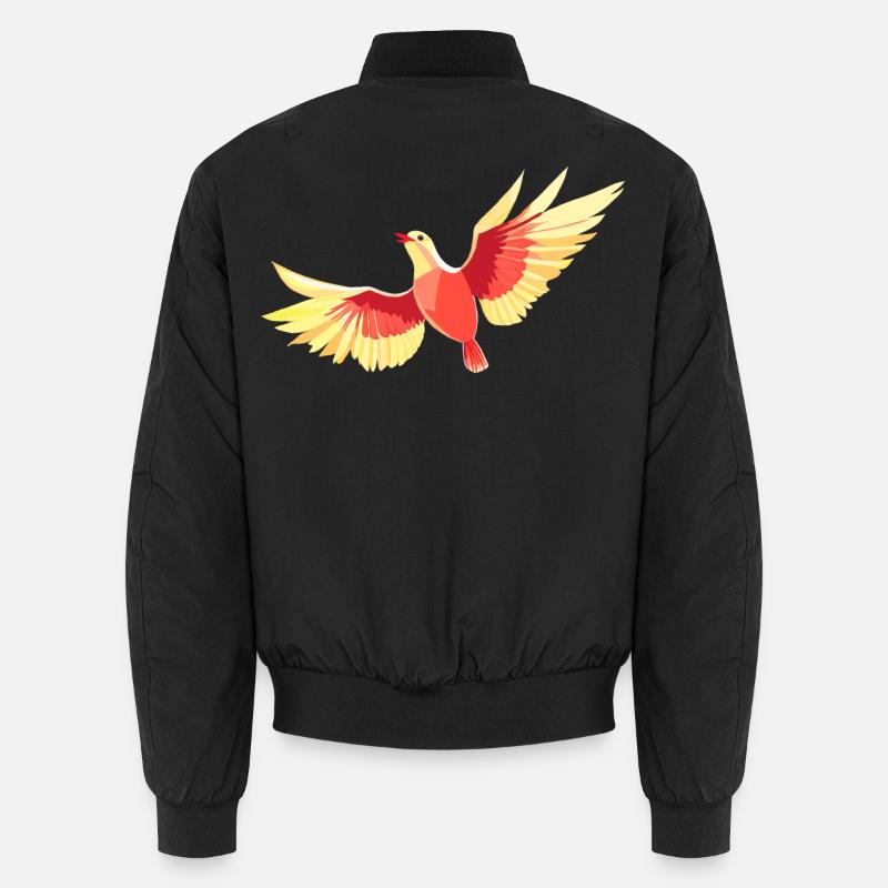 Vogel, der am Himmel schwebt Unisex Bomberjacke