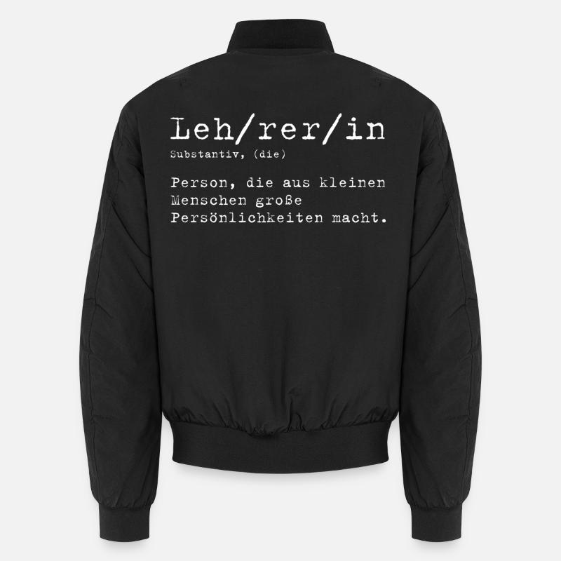 Lehrerin Definition - Unisex Bomberjacke - Schwarz