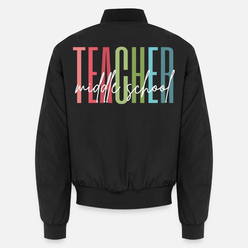Cadeau d’enseignant de collège - Bomber unisexe - noir