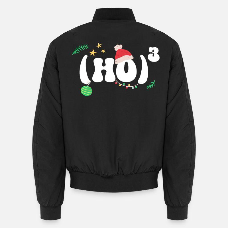 (HO)3 - Hohoho - Christmas Math - Unisex Bomber Jacket - black