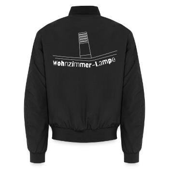 Wohnzimmer-Lampe (light) - Unisex Bomberjacke - Schwarz - Hinten - AI Model Male 185 light (185cm)