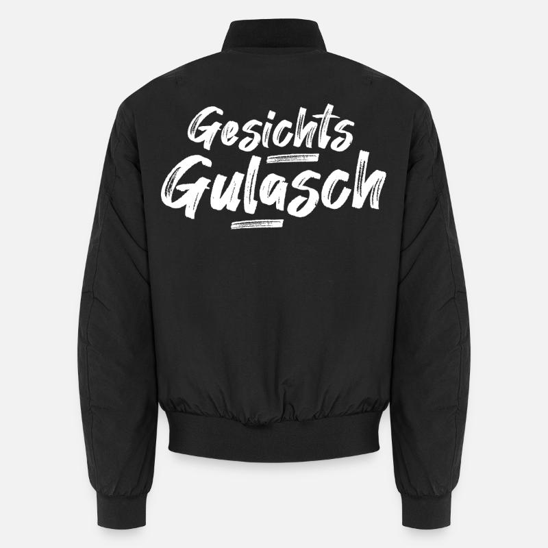 Gesichtsgulasch lustiges Geschenk Kumpel - Unisex Bomberjacke - Schwarz