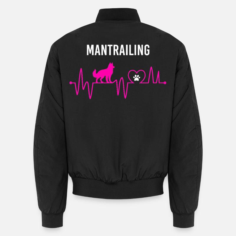 Mantrailing Heartbeat Mantrailing Leidenschaft - Unisex Bomberjacke - Schwarz