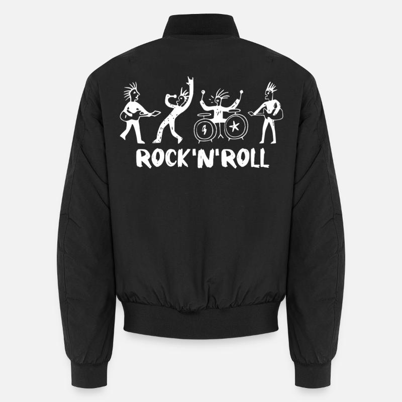 Rock'n'Roll-Band - Unisex Bomberjacke - Schwarz