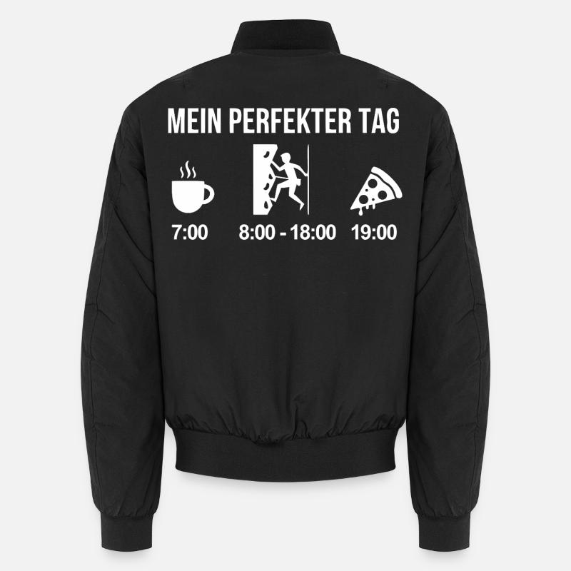 Escalade, bloc, Pizza Coffee - Bomber unisexe - noir