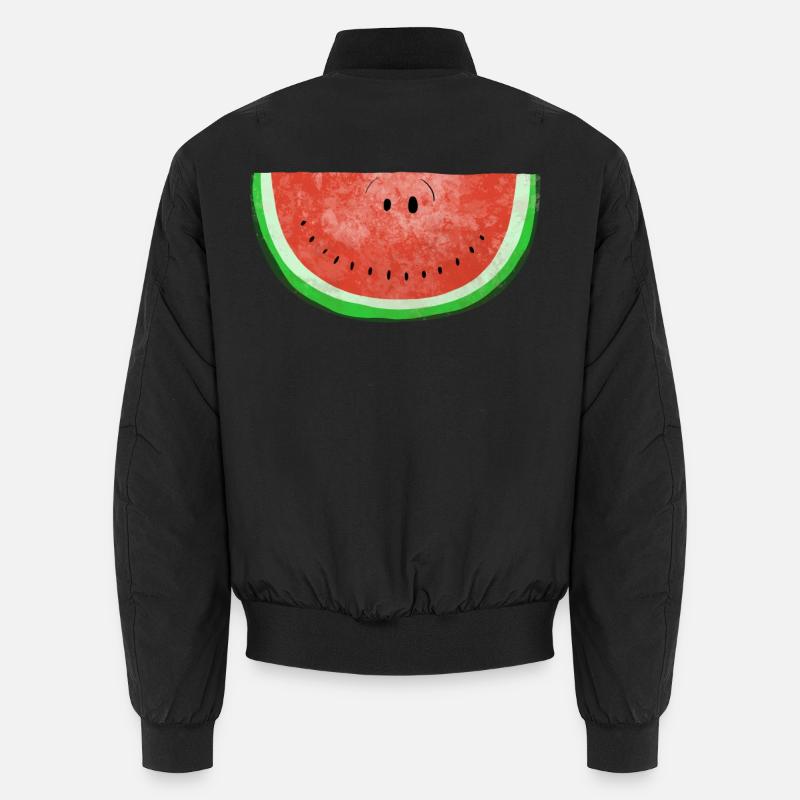 Smiley Wassermelone - Sommer - Früchte - Melone Unisex Bomberjacke