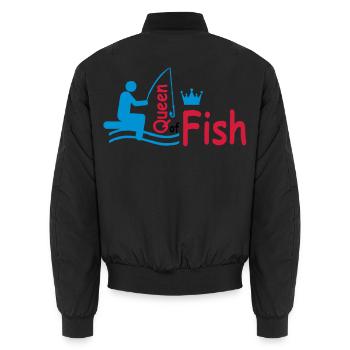poisson - Bomber unisexe - noir - Dos - AI Model Male 185 light (185cm)