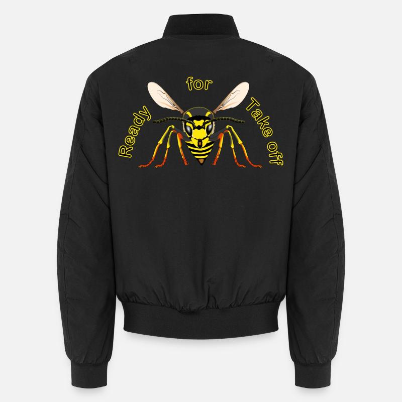 Wespe Ready for Take off Unisex Bomberjacke