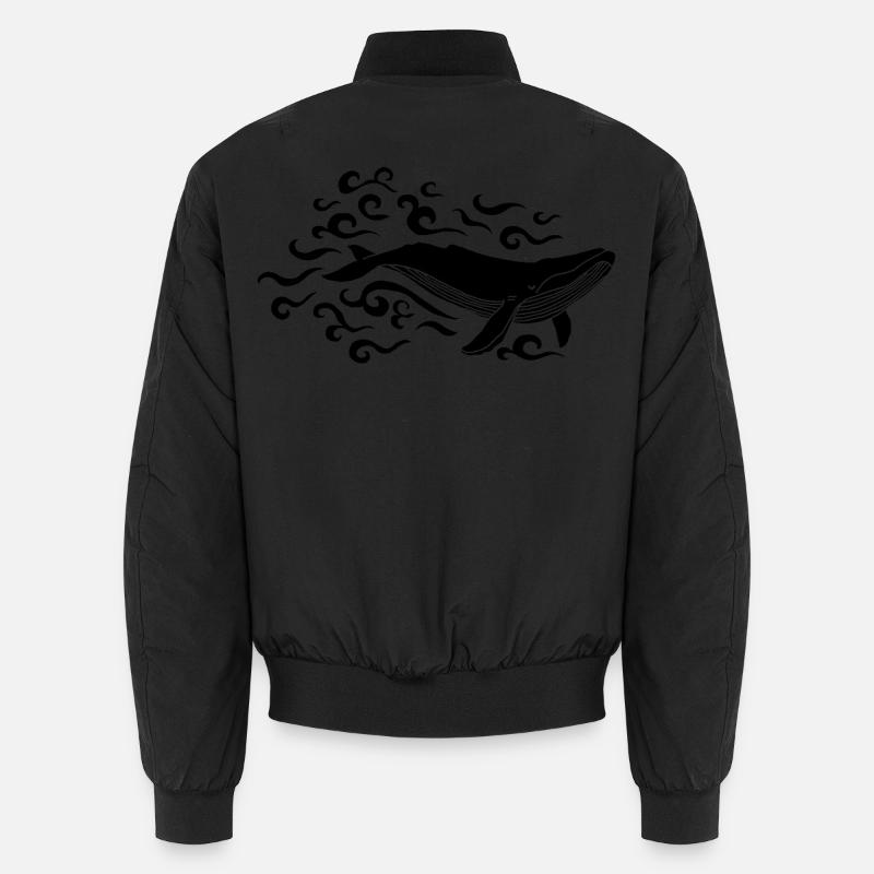 Baleine noire Bomber unisexe