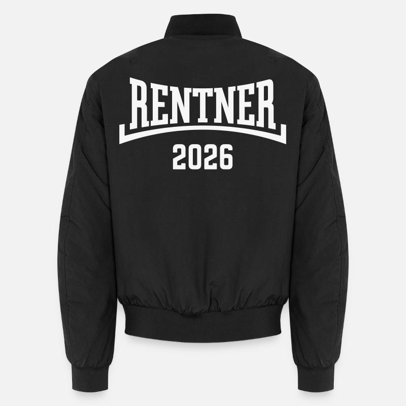 Rentner 2026 (Rente / Ruhestand / Konkav / White) Unisex Bomberjacke