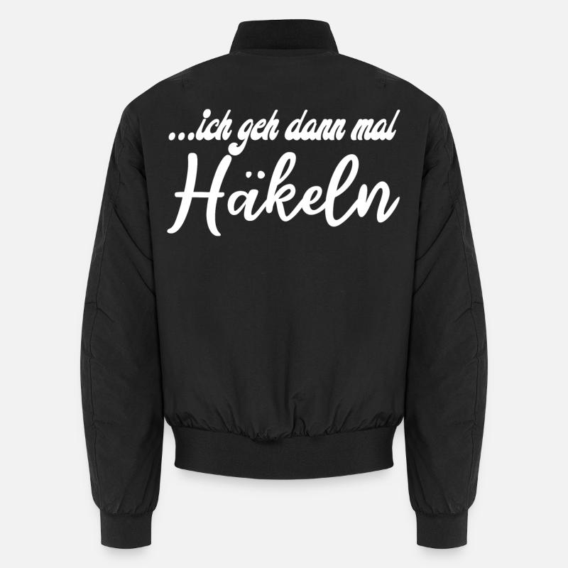 Lebendige Häkeldesign Illustration Unisex Bomberjacke
