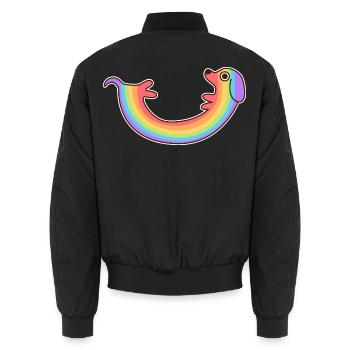 Chien arc-en-ciel. Chien de couleur. Chien arc-en-ciel * - Bomber unisexe - noir - Dos - AI Model Male 185 light (185cm)