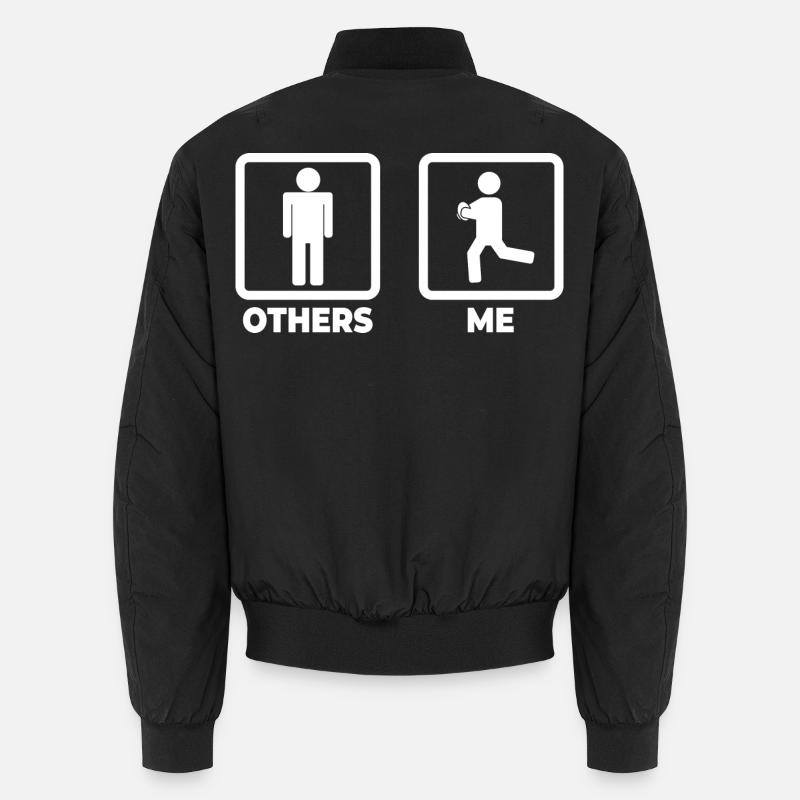 Rugbyspieler Strichmännchen Unisex Bomberjacke