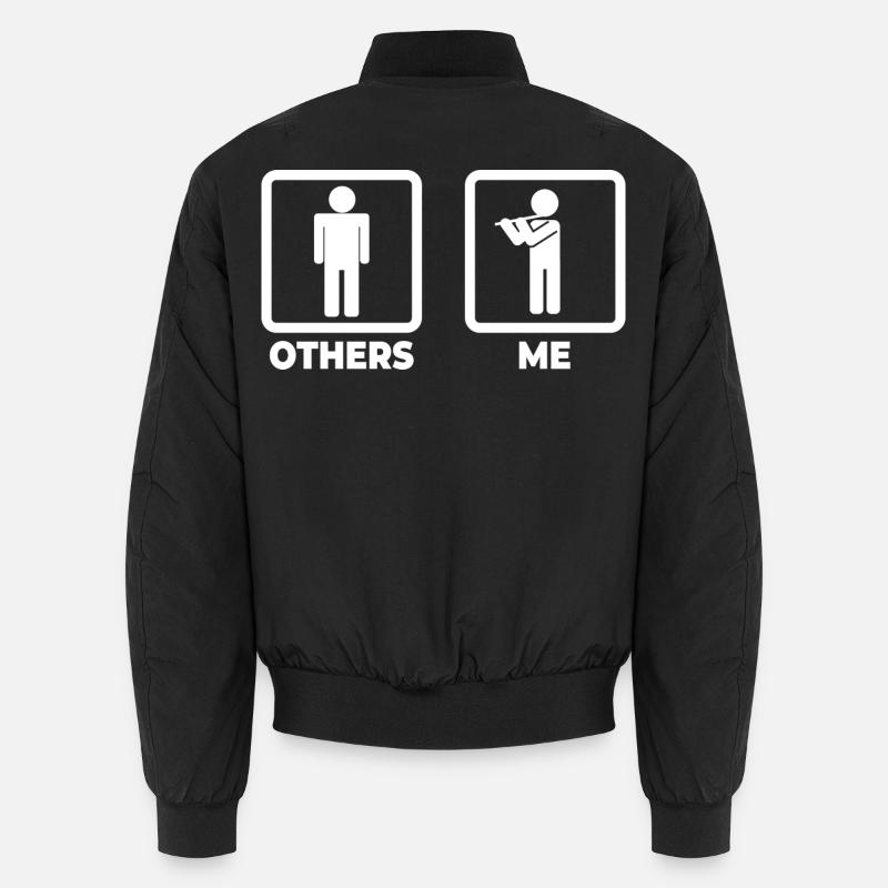 Me as a flutist - Unisex Bomber Jacket - black