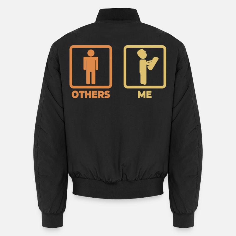 Architekt Strichmännchen - Unisex Bomberjacke - Schwarz