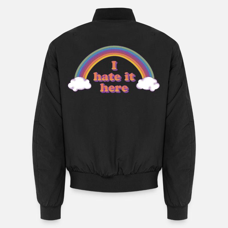 Ironischer Regenbogen-Fluch - Unisex Bomberjacke - Schwarz