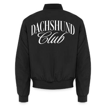 Dachshund Club - Unisex Bomberjacke - Schwarz - Hinten - AI Model Male 185 light (185cm)
