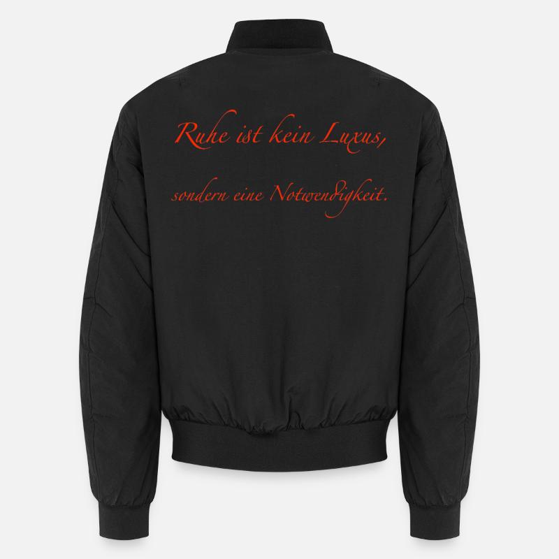 Tranquility is not a luxury - Unisex Bomber Jacket - black