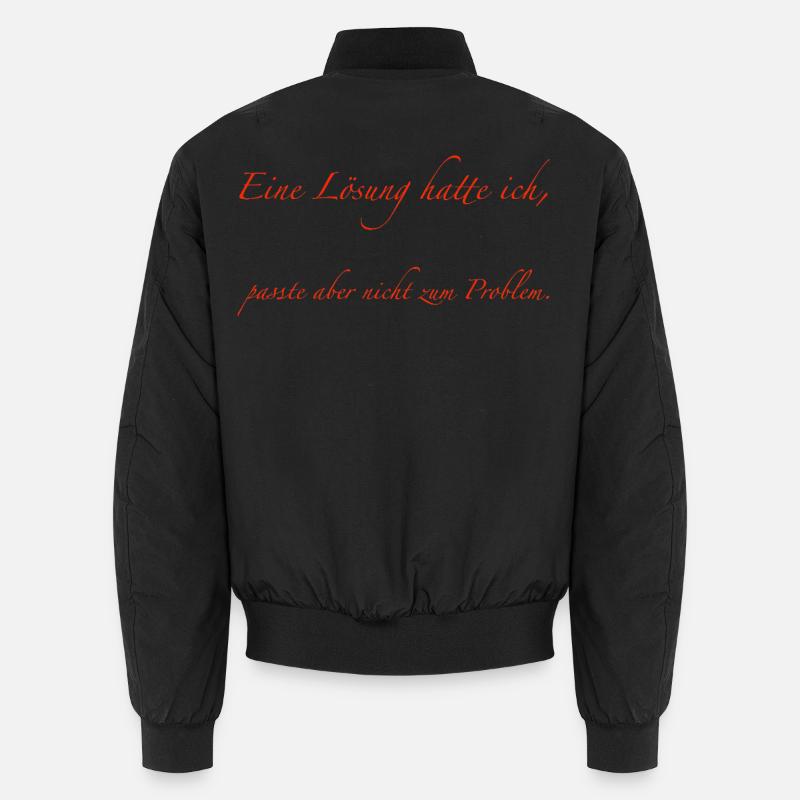 I had a solution - Unisex Bomber Jacket - black