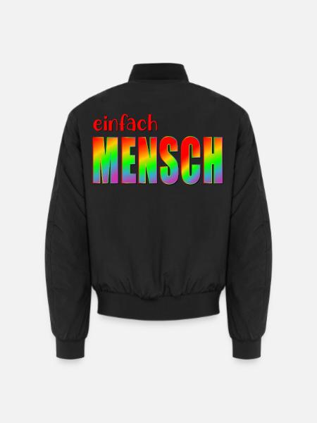 MENSCH INKLUSION VIELFALT - Unisex Bomberjacke - Schwarz