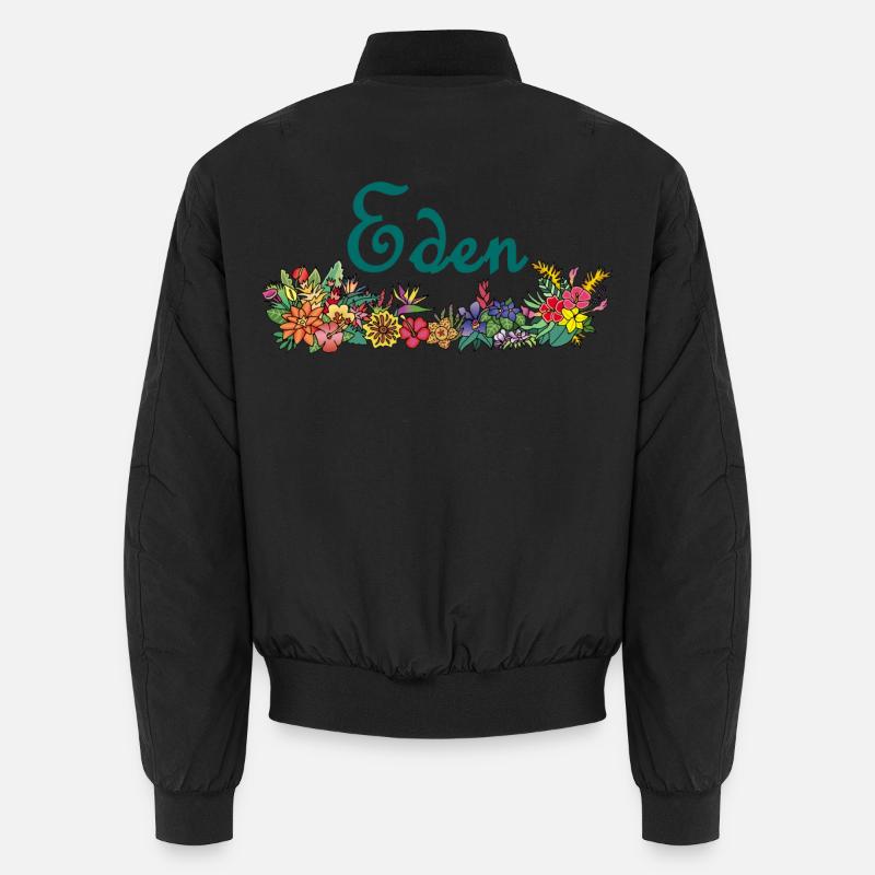 Blumen und Paradies - Unisex Bomberjacke - Schwarz