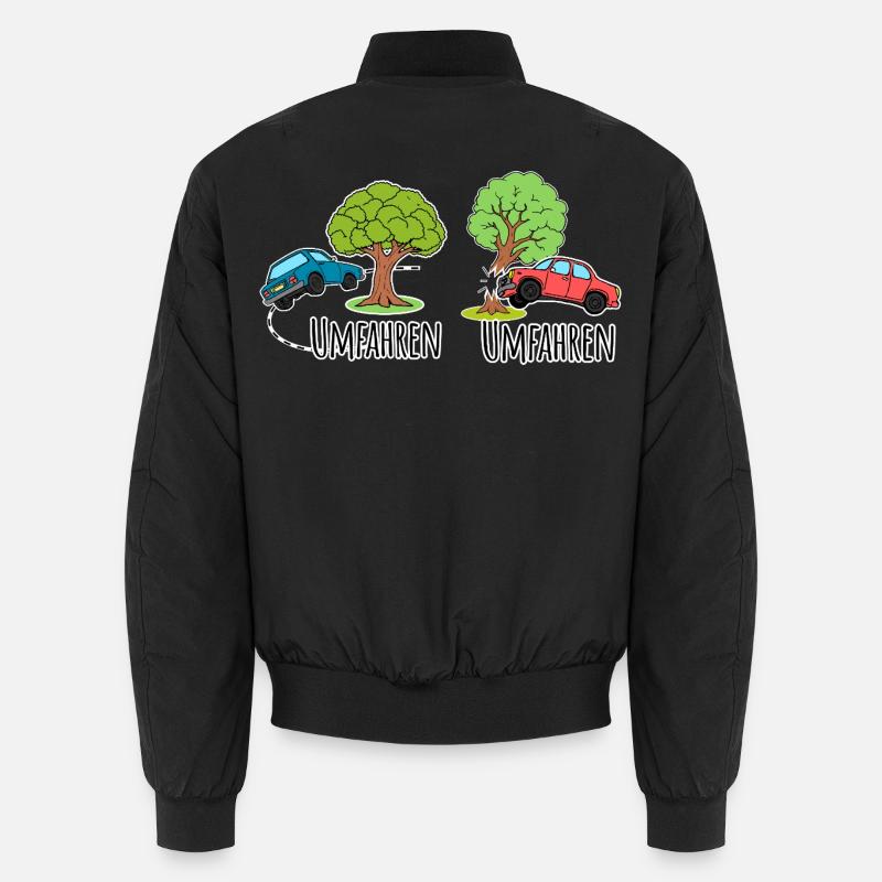 Driving around or driving around the tree by car? Unisex Bomber Jacket