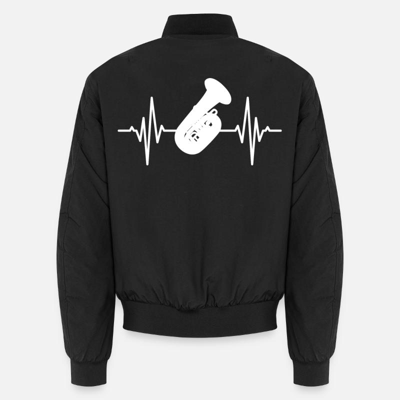 Tuba Player Heartbeat Unisex Bomber Jacket