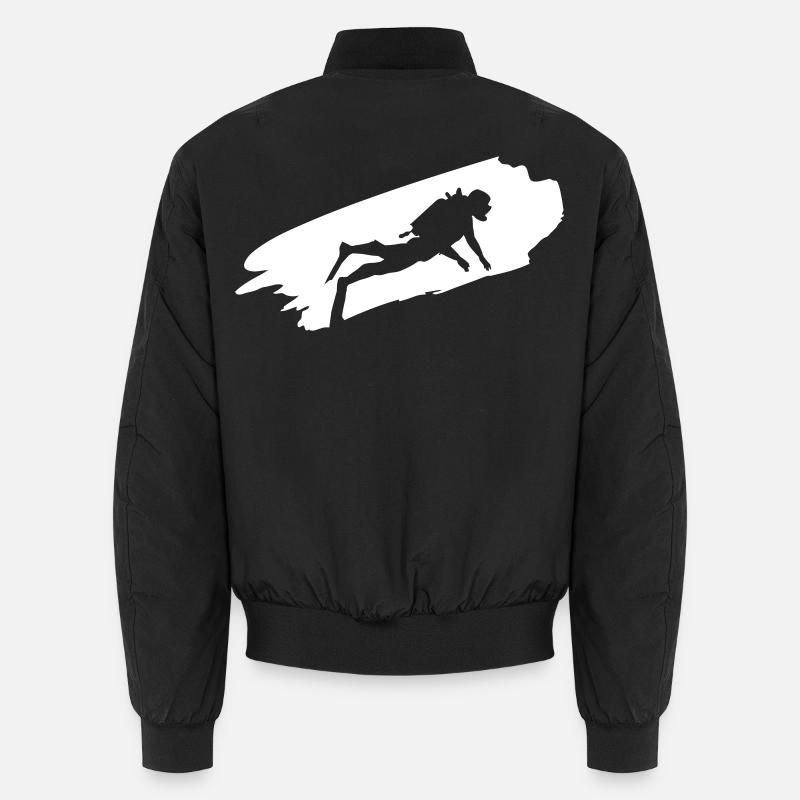 Divers diving underwater Unisex Bomber Jacket