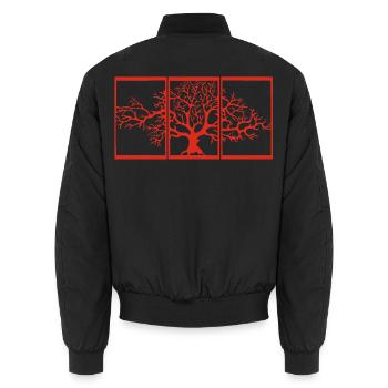 Vue sur la nature (rouge) - Bomber unisexe - noir - Dos - AI Model Male 185 light (185cm)