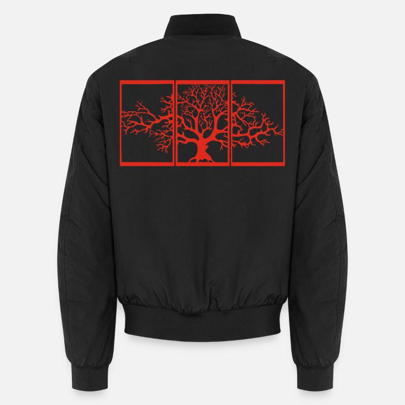 Blick in die Natur (rot) Unisex Bomberjacke