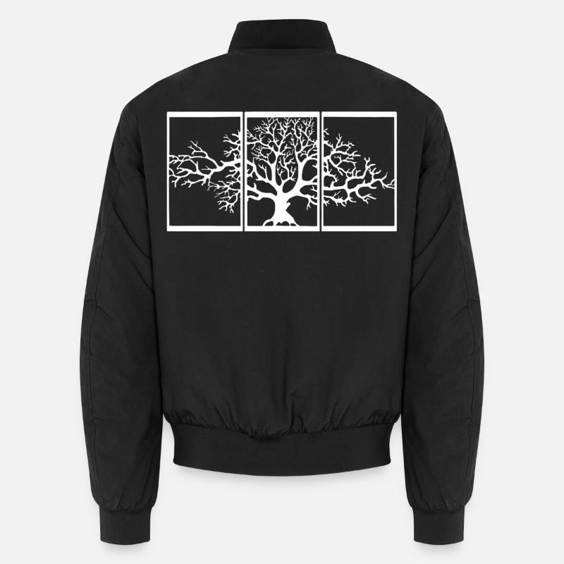 Vue sur la nature (blanc) - Bomber unisexe - noir