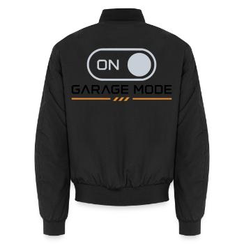 Mode garage activé – Motard mécanicien - Bomber unisexe - noir - Dos - AI Model Male 185 light (185cm)