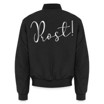 Anlässe Party Prost - Unisex Bomberjacke - Schwarz - Hinten - AI Model Male 185 light (185cm)