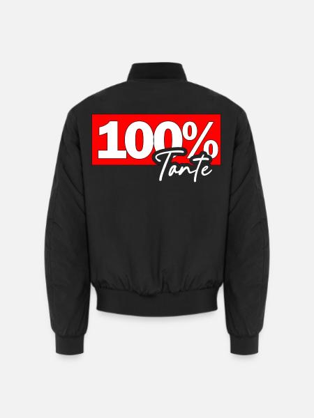 100% Tante Shirtdesign - Unisex Bomberjacke - Schwarz