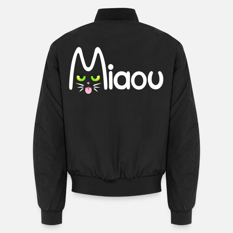 Miaou typographique - Bomber unisexe - noir