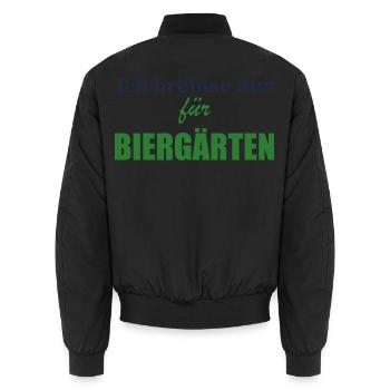 Ich bremse nur für Biergärten - Unisex Bomberjacke - Schwarz - Hinten - AI Model Male 185 light (185cm)