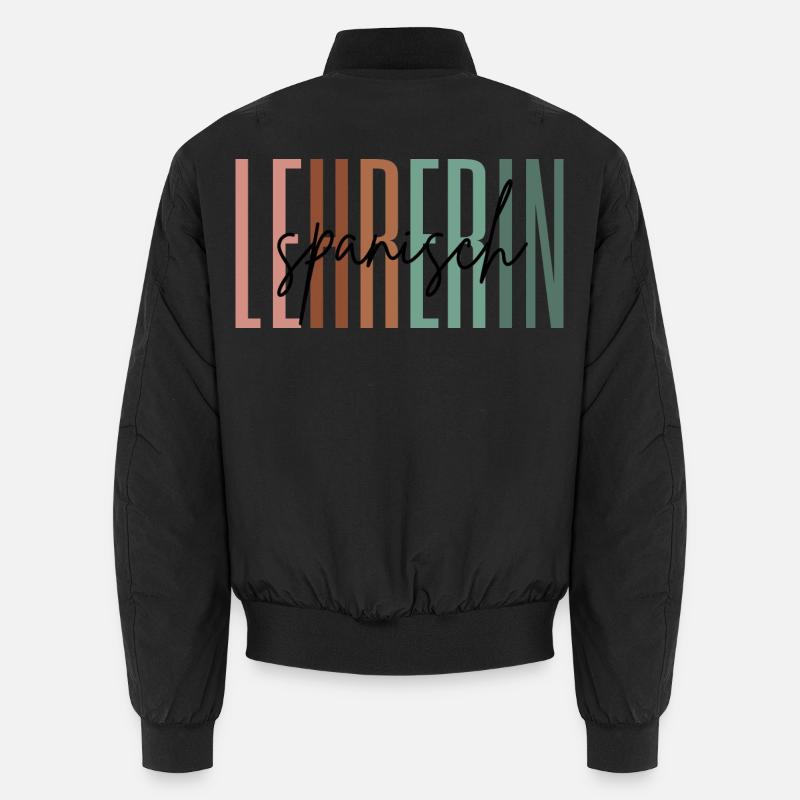 Lehrerin Spanisch Spanischlehrerin Geschenk - Unisex Bomberjacke - Schwarz