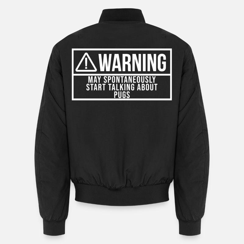 Mops - Unisex Bomberjacke - Schwarz
