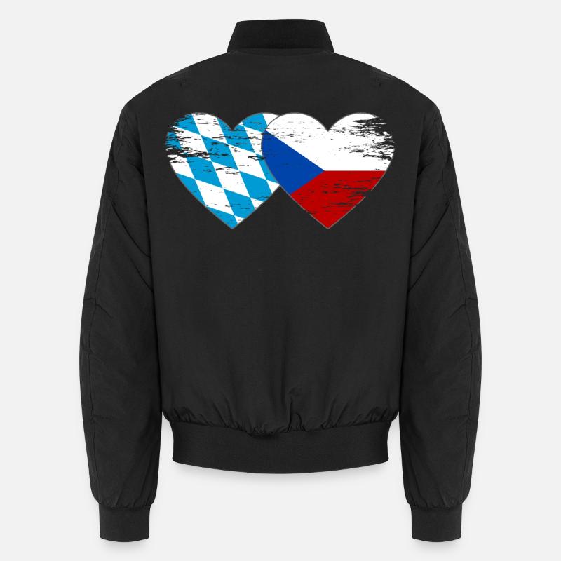 Bavière, République tchèque, drapeau coeur Bomber unisexe
