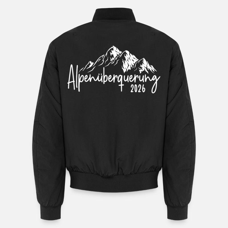 Crossing the Alps in 2026 - Unisex Bomber Jacket - black