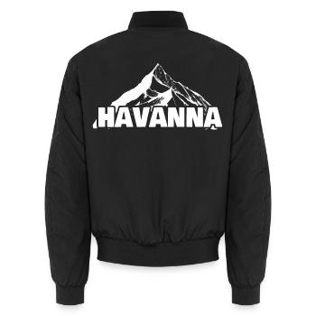 Geschenk für Havanna - Unisex Bomberjacke - Schwarz - Hinten - AI Model Male 185 light (185cm)