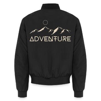 Aventure Montagnes Lune - Bomber unisexe - noir - Dos - AI Model Male 185 light (185cm)