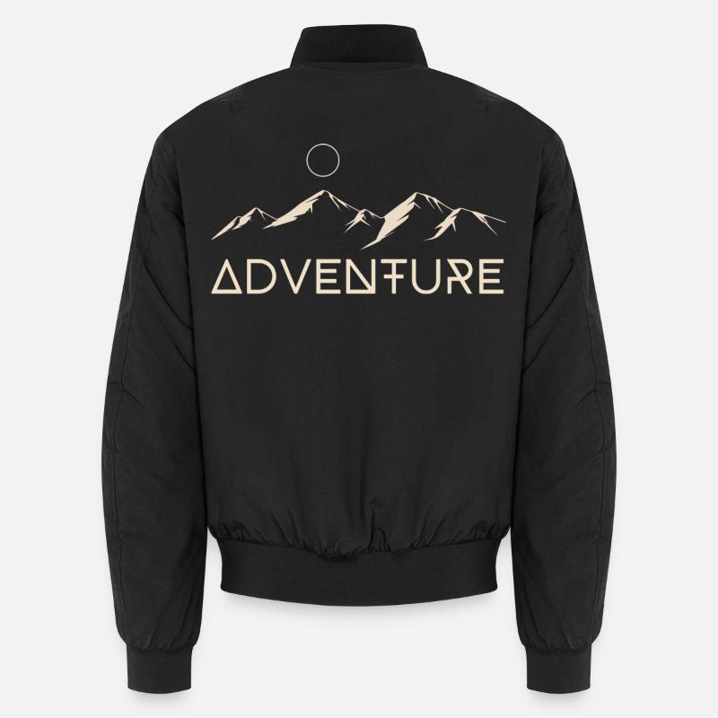 Adventure Mountains Moon - Unisex Bomber Jacket - black