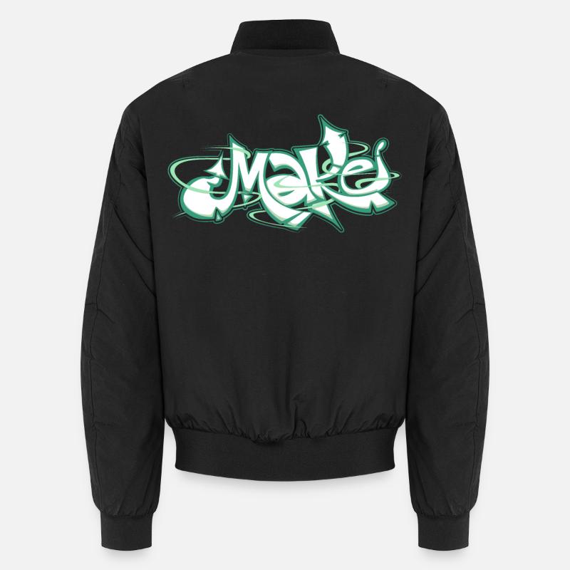 Le mot vert fait des graffitis Bomber unisexe
